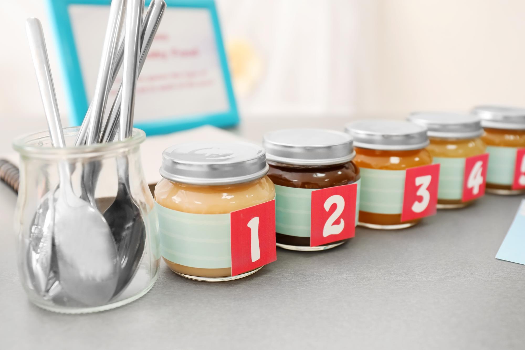Zestaw próbek produktów i opisy wagowe